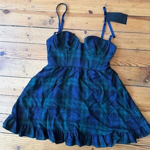 Fenty Puma by Rihanna Plaid Mini Dress Charcoal Size S